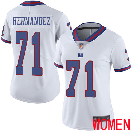 Women New York Giants #71 Will Hernandez Limited White Rush Vapor Untouchable Football NFL Jersey->new york giants->NFL Jersey